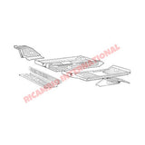 Original Rubber Mat Set (6 piece) - Fiat 850 - Front Lamps and Associated Items
