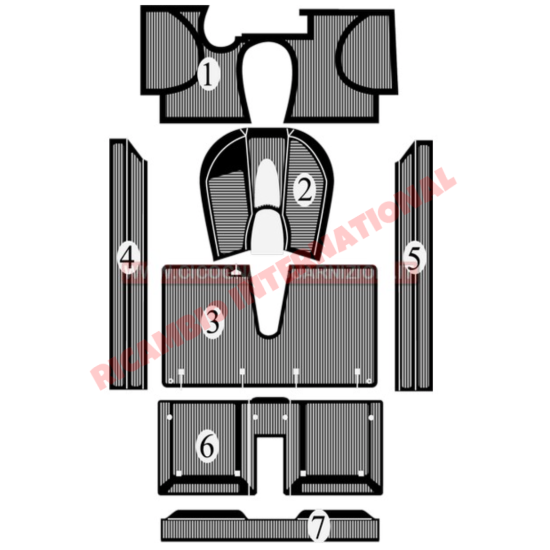 Original Rubber Mat Set - Lancia Fulvia - Lancia Fulvia