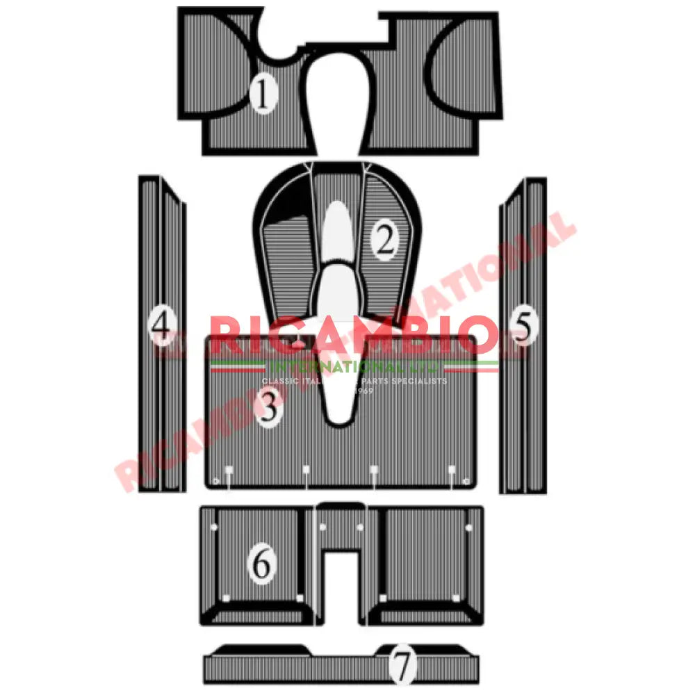 Original Rubber Mat Set - Lancia Fulvia - Lancia Fulvia