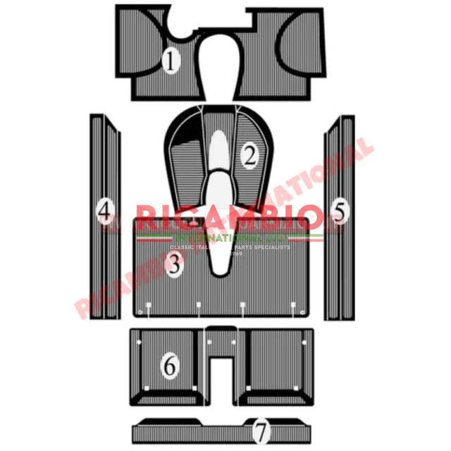 Original Rubber Mat Set - Lancia Fulvia - Lancia Fulvia