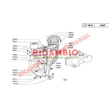 Original Style Large Air Intake Hose Pipe Duct - Classic Fiat 500 126 - Heating & Cooling