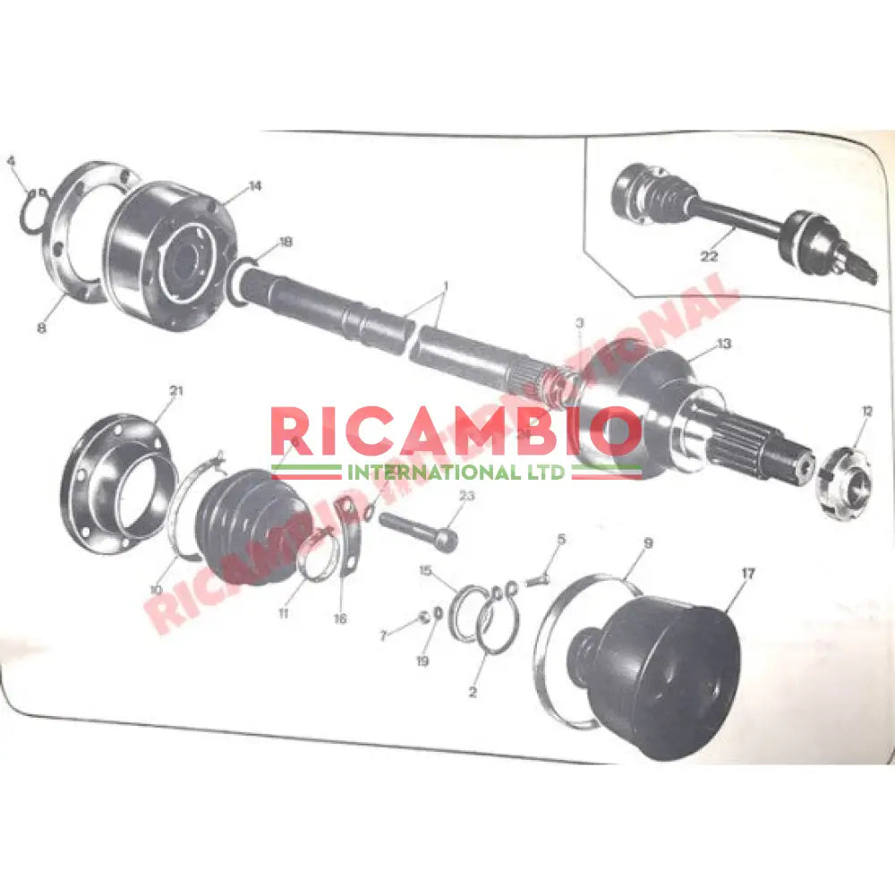 Outer CV Boot Convoluted (Wheel Side) - Lancia Fulvia Flavia - Steering