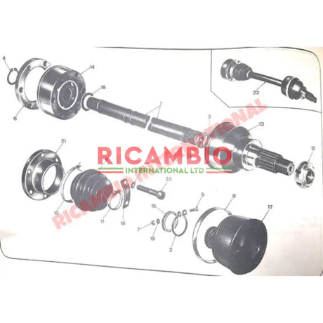 Outer CV Boot Smooth (Wheel Side) - Lancia Fulvia Flavia - Steering