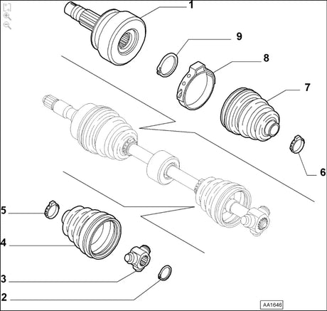Outer CV Joint Kit - Abarth 595,695 - cv joint