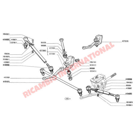 Outer Track Rod End - Classic Fiat 500 126 600 850 124 - Steering