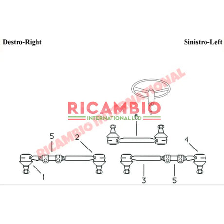 Outer Track Rod End - Fiat 1100/103 1200 Gran Luce - Steering