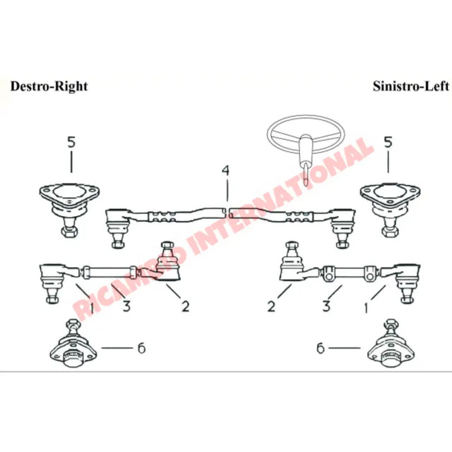 Outer Track Rod End - Fiat 125,130,1300,1500,Lancia Fulvia - Steering