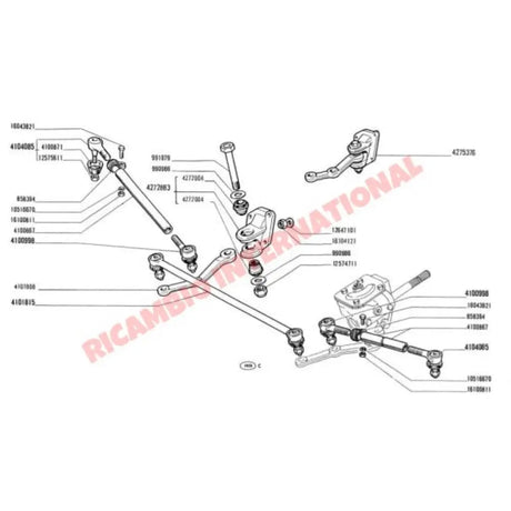 Outer Track Rod End with Grease Nipple - Classic Fiat 500 - Steering