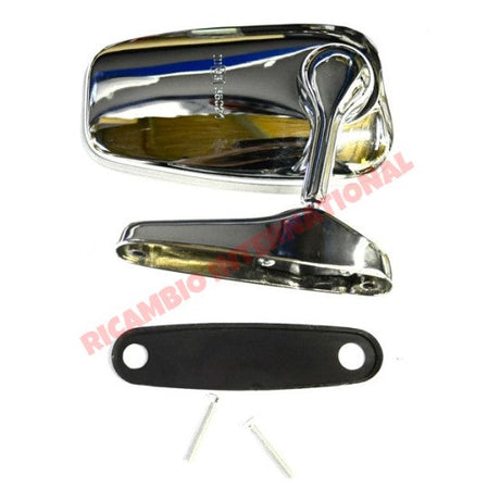 Oval Chrome Mirror (Bolt-on) - Fiat Alfa Romeo & Lancia - Mirrors
