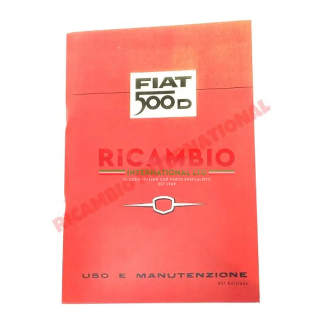 Owners User Manual - Classic Fiat 500 - Books and Manuals