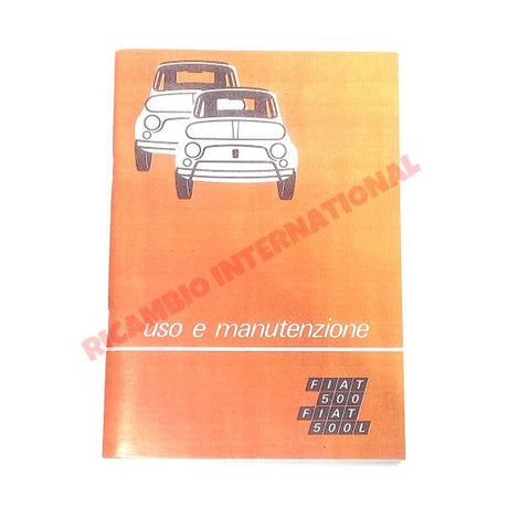 Owners User Manual - Classic Fiat 500 - Books and Manuals