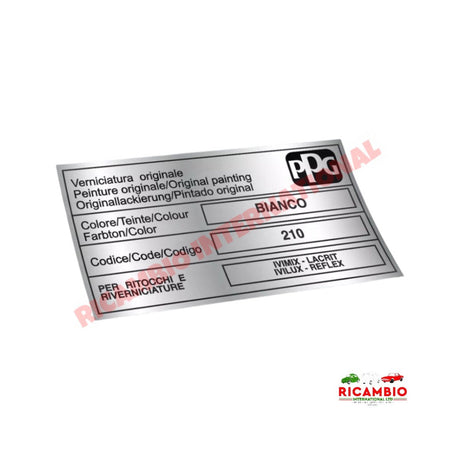 Paint Code Sticker (BIANCO 210)