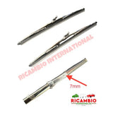 Pair of 7mm Chrome Wiper Blade (x2) - Classic Fiat 500 126 600 - Wiper - Washer & Associated Parts