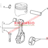 Pair of Big End Con Rod Shells ( + /- 0.25mm Size) - Fiat Coupe Tipo Lancia Delta Thema - Mechanical and Engine Parts