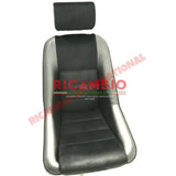 Pair of Black Sports Seats FUSINA - Classic Fiat 500 126 - Interior Trim