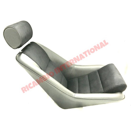 Pair of Black Sports Seats FUSINA - Classic Fiat 500 126 - Interior Trim