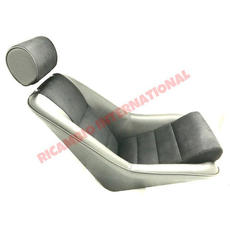 Pair of Black Sports Seats FUSINA - Classic Fiat 500 126 - Interior Trim