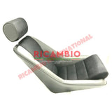 Pair of Black Sports Seats FUSINA - Classic Fiat 500 126 - Interior Trim