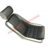 Pair of Black Sports Seats FUSINA - Classic Fiat 500 126 - Interior Trim