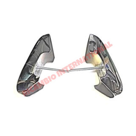 Pair of Chrome Bumper Overiders - Fiat 600 - Chrome - Aluminium & Exterior Trim Parts