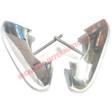 Pair of Chrome Bumper Overiders - Classic Fiat 500 Topolino - Exterior Parts and Trim