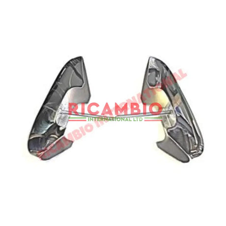 Pair of Chrome Bumper Overiders - Fiat 600 - Chrome - Aluminium & Exterior Trim Parts