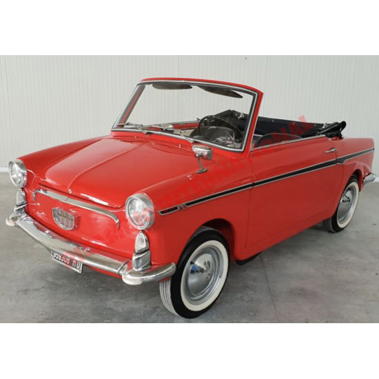Pair of Chrome Front Bumper Overiders - Autobianchi Bianchina Cabrio all models - Exterior Trim