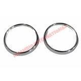 Pair of Chrome Headlamp Bezel - Autobianchi Bianchina - Exterior Trim