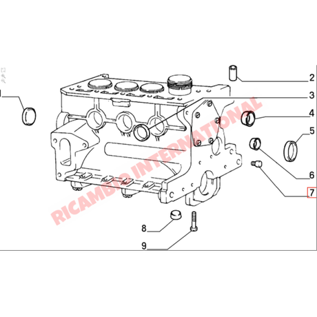 Pair of Cylinder Head Dowels (2) - Classic Fiat Panda,Uno,Cinquecento,Seicento Punto Mk1,New 500 Abarth,Lancia Y10