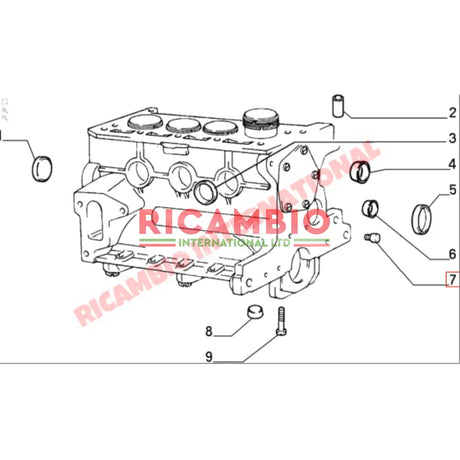 Pair of Cylinder Head Dowels (2) - Classic Fiat Panda,Uno,Cinquecento,Seicento Punto Mk1,New 500 Abarth,Lancia Y10