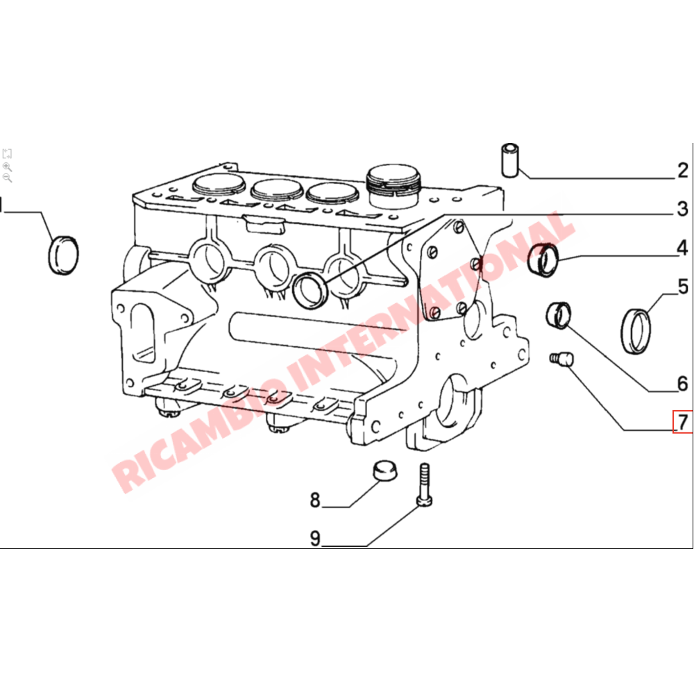 Pair of Cylinder Head Dowels (2) - Classic Fiat Panda,Uno,Cinquecento,Seicento 850,127,124 A112 - Engine and Mechanical