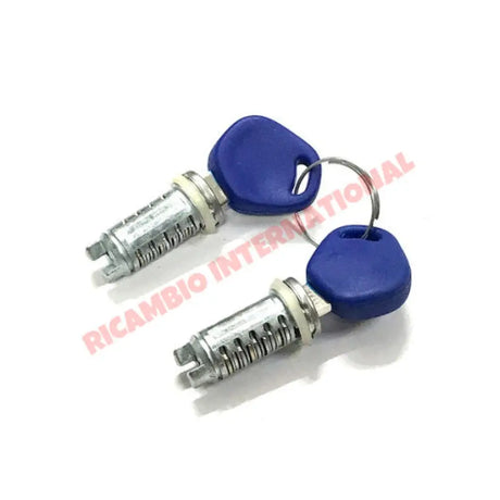 Pair of Door Barrels and Keys - New Fiat 500 - Handles - Locks and Catches