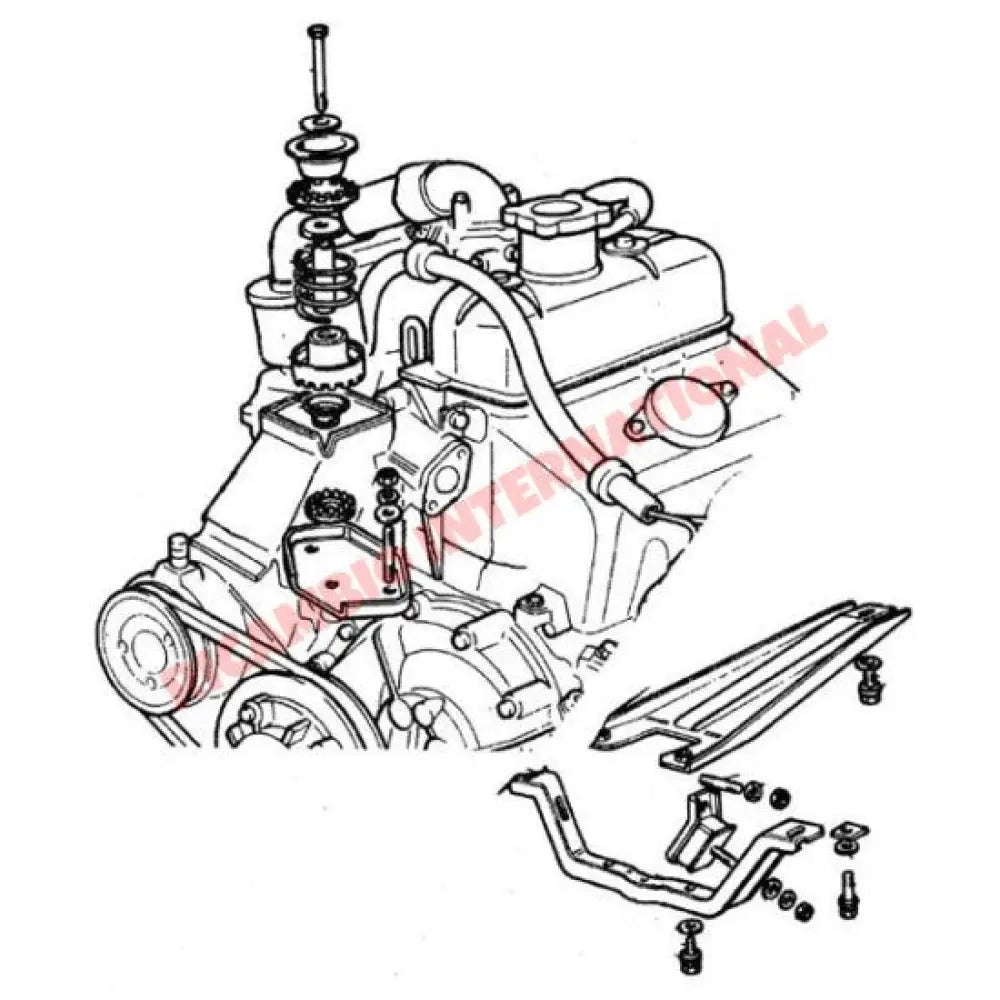 Pair of Engine Mount Support Studs (2) - Classic Fiat 500 126 - Engine & Mountings