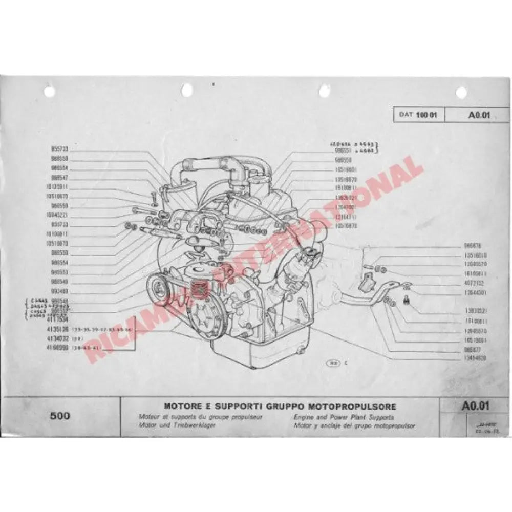 Pair of Engine Mount Support Studs (2) - Classic Fiat 500 - Classic Fiat 500 Parts & Spares