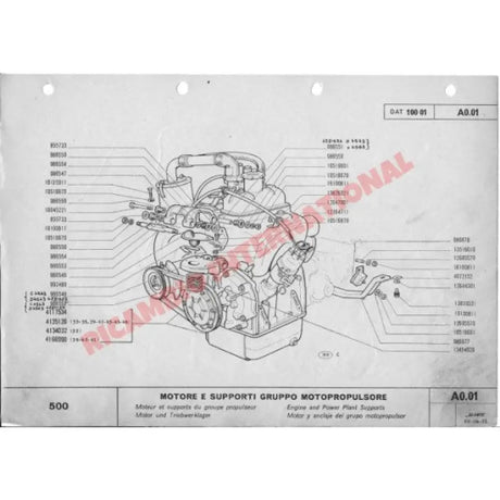 Pair of Engine Mount Support Studs (2) - Classic Fiat 500 - Classic Fiat 500 Parts & Spares