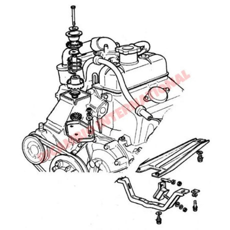 Pair of Engine Mount Support Studs Nuts (2) - Classic Fiat 500 126 - Engine & Mountings