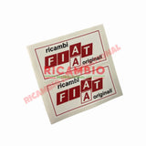 Pair of Fiat Ricambi Originali Stickers - Badge - Grill & Emblem