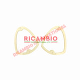 Pair of Front Lamp Internal Rubber Seal (White) - Autobianchi Bianchina - Lights - Lamps and Lenses