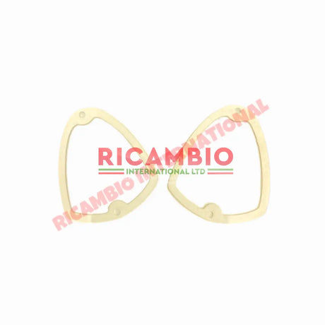 Pair of Front Lamp Internal Rubber Seal (White) - Autobianchi Bianchina - Lights - Lamps and Lenses