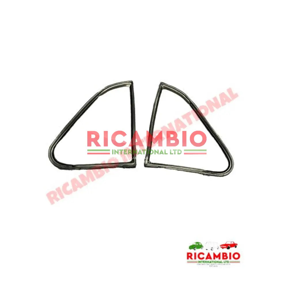 Pair of Front Quarter Light Rubber Seals (Left & Right) - Classic Fiat 500D/F/L/R/G (1960 to 1975) - Window Seals &