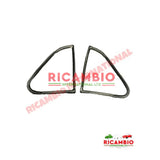 Pair of Front Quarter Light Rubber Seals (Left & Right) - Classic Fiat 500D/F/L/R/G (1960 to 1975) - Window Seals &