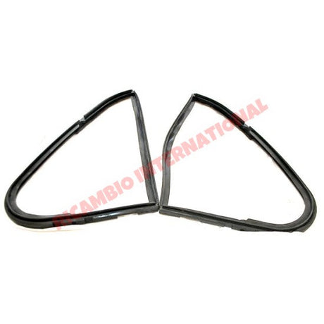 Pair of Front Quarter Light Rubber Seals (Left & Right) - Fiat 600 - Fiat/Seat 600 Parts