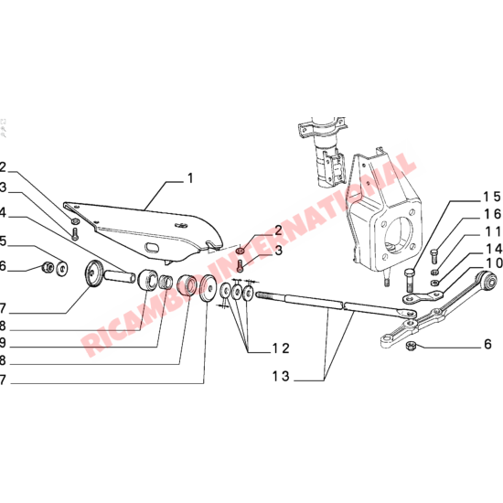 Pair of Front Tie Bar Support Brackets - Classic Fiat Panda - Suspension and Related Parts