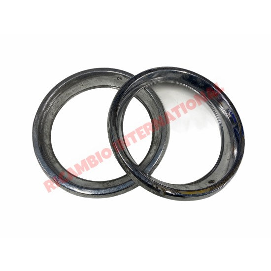Pair of Head Lamp Chrome Bezel - Fiat 124 - Lights - Lamps & Lenses