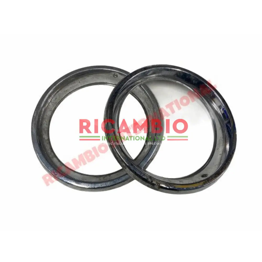 Pair of Head Lamp Chrome Bezel - Fiat 124 - Lights - Lamps & Lenses