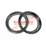 Pair of Head Lamp Chrome Bezel - Fiat 124 - Lights - Lamps & Lenses