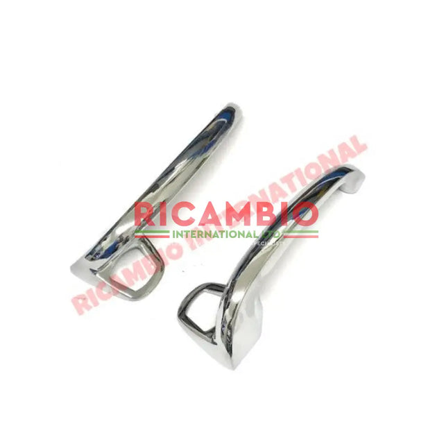 Pair of Left & Right Outer Chrome Door Handles - Lancia Fulvia - Lancia Fulvia