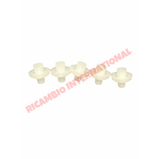 Pair of Outer Door Mouldings & Clips - Classic Fiat Panda - Exterior Trim