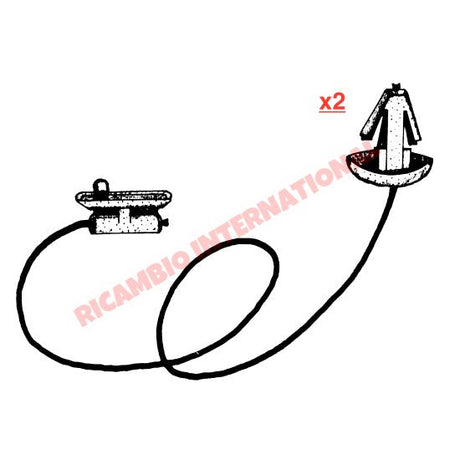 Pair of Parcel Shelf Straps - Classic Fiat Panda - Accessories & Interior Parts