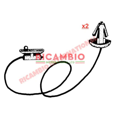 Pair of Parcel Shelf Straps - Classic Fiat Panda - Accessories & Interior Parts